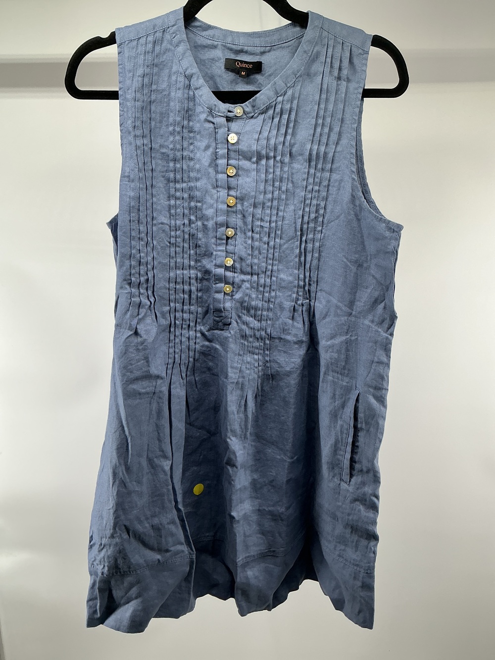100% European Linen Sleeveless Swing Dress